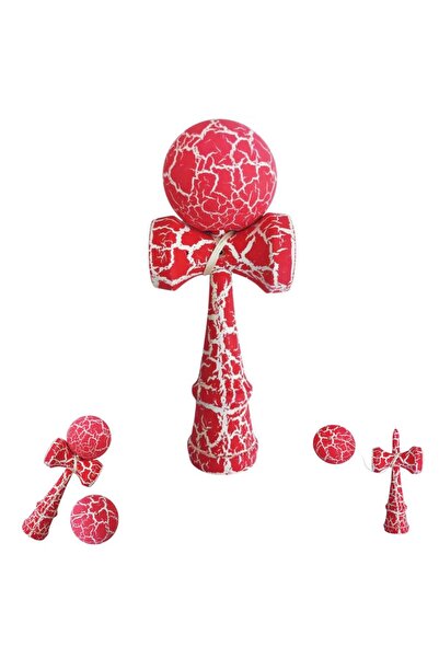 Impact Vision Kendama profesionala din lemn, 18 cm – model cu design crapat, ...
