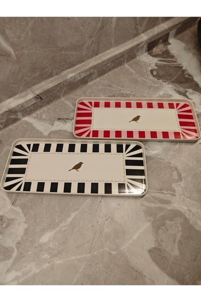 ENAVM KUŞLU MİNİ KAHVE SUNUM TEPSİSİ DİKDÖRTGEN 30 CM