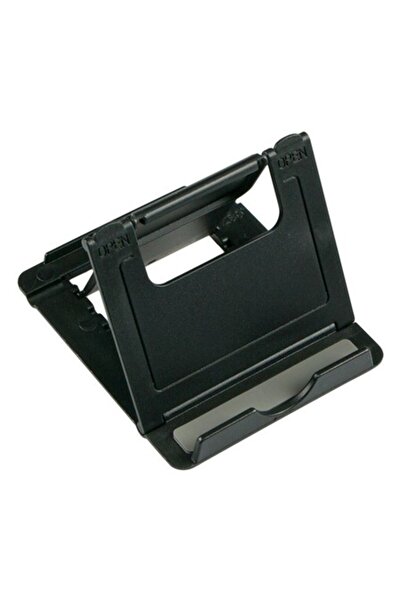 SOHO Adjustable plastic stand for smartphone or tablet, 8 x 7 cm, Black