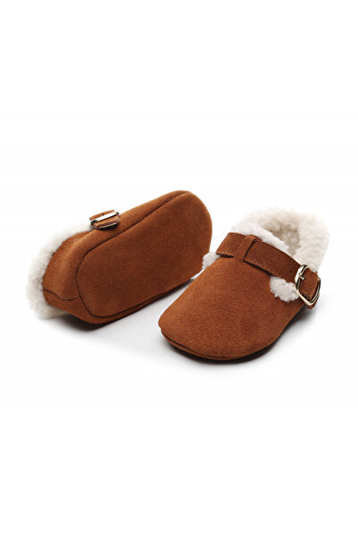 Bebelul Brown fur-lined shoes for girls - Lilly