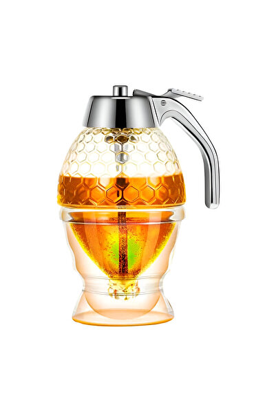 Flippy Dozator de Miere, Flippy, Dispenser fara Picurare, Borcan Tip Fagure, fara Scurgeri, pentru Zahar si