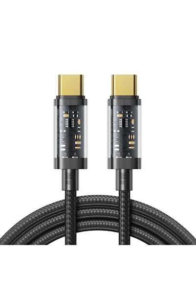 SOHO Reinforced USB-C to USB-C fast charging and data transfer cable, 100W PD, 1.2 m, Black
