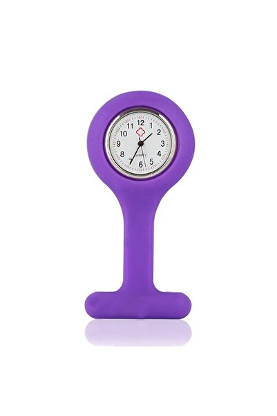 Bibilel Medical Nurse/Doctor Watch, Mini Silicone Brooch for Tunic, Purple, BBL786