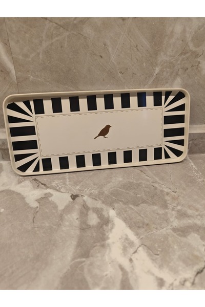 ENAVM KUŞLU MİNİ KAHVE SUNUM TEPSİSİ DİKDÖRTGEN 30 CM