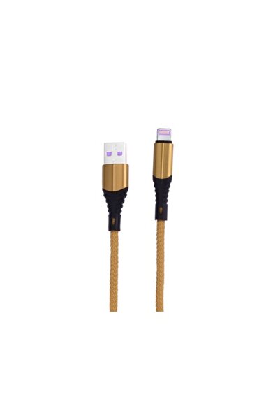 Bibilel USB to Lightning 8 Pin Charging Cable for iPhone, reinforced, 1m, Gold, BBL1921