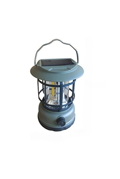 Toolsy Lampa portabila camping, Felinar Vintage, ABS, Iluminare 30 COB LED, Intensitate reglabila, Acumulat