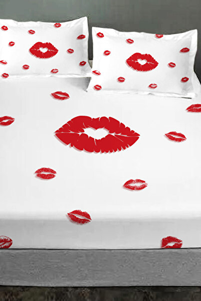 MonoHome 100% Cotton Fitted Sheet Special Design 5D Digital 60 Thread Lips