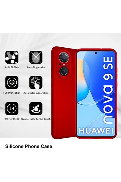 Huawei (compatible) Carcasă mată TPU pentru Huawei NOVA 9 SE, silicon subțire și rezistentă la șocuri, roșie