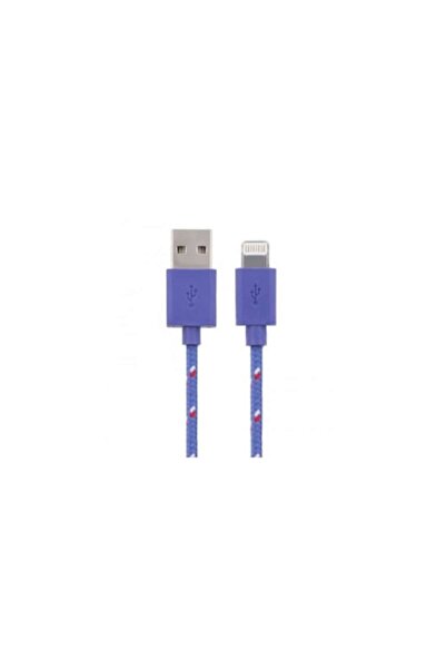 SOHO Charging Cable for iPhone, iPod, iPad, Textile, 1M, Purple