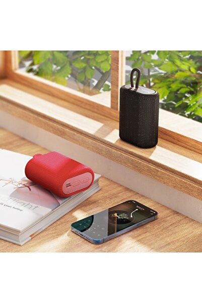 Hoco Wireless Speaker BT, FM, TF Card, TWS, 5W, 1200mAh - Uno Sports (BS47) - Red