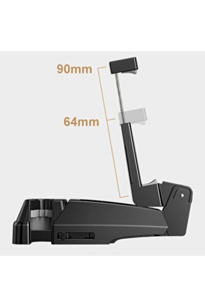 SOHO Suport auto reglabil cu tetieră, 4.0-7 inch, 64-90 mm, rotație 360°, negru