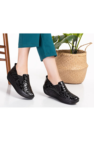 SHOUGO أحذية المشي النسائية الجلدية ذات التصميم الطبي الكامل مناسبة لعلاج ألم الكعب