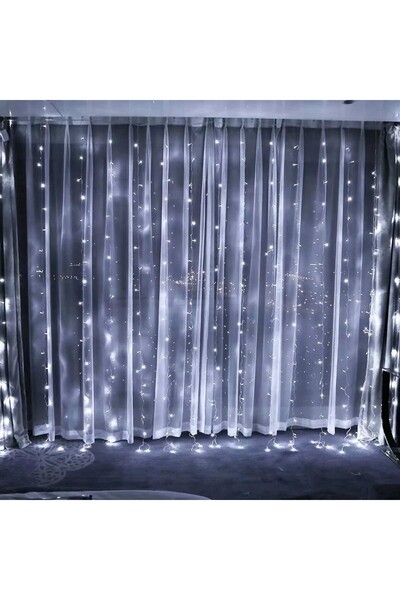 Flippy Instalație luminoasă de Crăciun, tip perdea, IP44, 2 m x 2 m, 240 LED-uri, alb rece, 8 moduri de iluminare,
