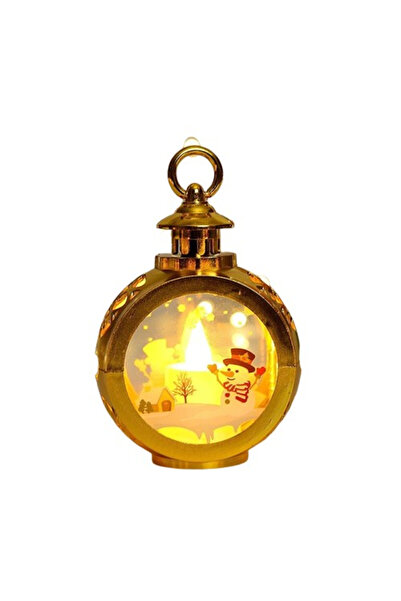 Toolsy Decorațiune de Crăciun tip felinar cu baterii, 13,5 x 9 cm, Lumânare c...