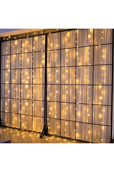 Flippy Christmas Installation, Curtain Type, IP44, 10 m x 1 m, 600 LEDs, Warm White, Flash, Transformer, In