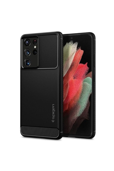 Spigen Rugged Armor Case for Samsung Galaxy S21 Ultra 5G (G998) - Black ACS02349