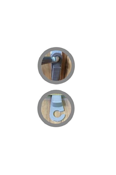 SOHO Set of 2 Plastic Door Stoppers, 13x3 cm, Grey-Brown