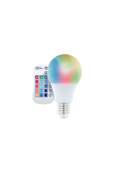 Bibilel LED Bulb E27 A60 RGB, 9W 3000K 720lm with remote control for colors, White