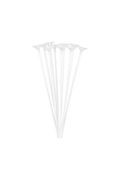 Flippy Set of 10 Balloon Sticks with Rosettes, Flippy, Plastic Holders, Easy ...
