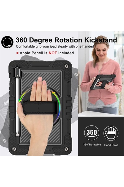 SOHO Case compatible with Apple iPad Mini 4/5 (2015/2019), silicone and thermoplastic material, kickstand