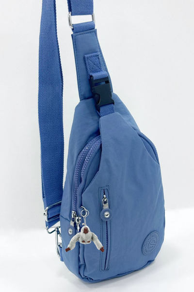 Freedom Țesătură unisex, rezistentă la apă, bretea crossbody geantă + cadou breloc cu maimuță