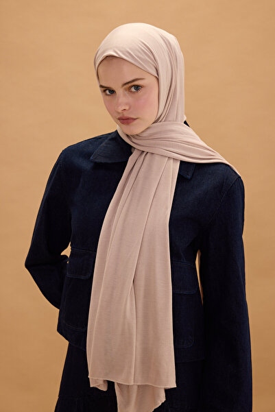 cs camellia scarf Bamboo Combed Shawl - Cream