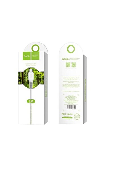 Hoco Cablu de date și încărcare USB-A la microUSB X20, 18W, 2m, alb