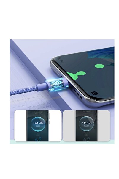 Joyroom USB-C to Lightning Cable, 20W PD, Fast Charge, 2m, Reinforced, Purple