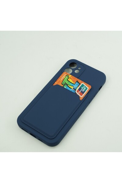 Apple (compatible) Flippy Protective Case with Card Holder Compatible with Apple iPhone 13 Dark Blue