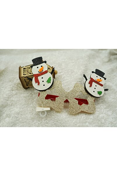 Flippy Ποτήρια Χριστουγεννιάτικου Πάρτι, σε σχήμα αστεριού με χιονάνθρωπο, μπεζ, πλαστικό και πολυεστέρα,