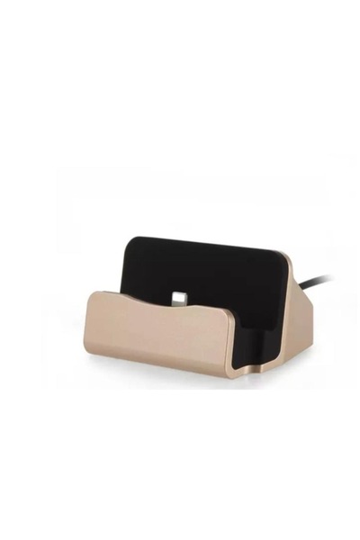 OEM Lightning Charging Dock for iPhone with USB Output Cable, Gold Color