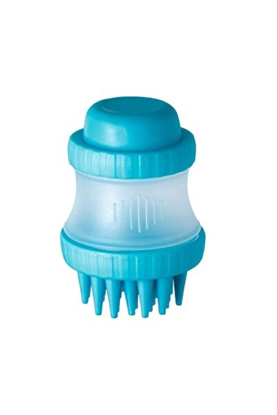 Bibilel Perie de baie pentru animale de companie cu recipient pentru șampon, 8 x 11 cm, albastră, JMB-BBL6464