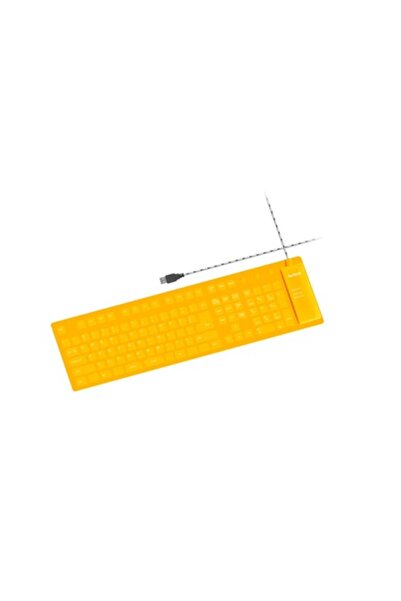 Bibilel Flexible Silicone Keyboard, USB Cable, 110 Keys, Yellow, TCL-BBL3772