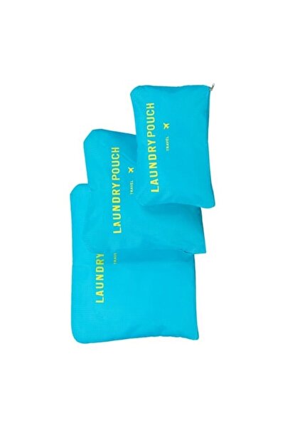 SOHO Huse de protecție pentru organizarea bagajelor, 3 bucăți, albastre