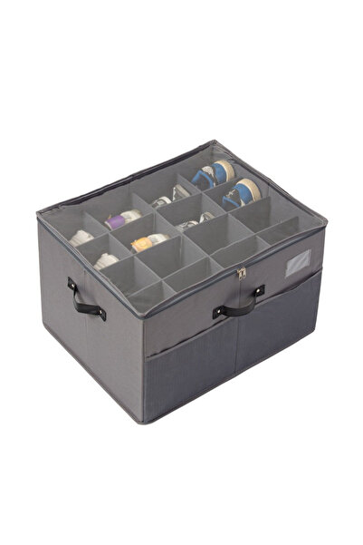 Toolsy Flippy Shoe Storage Box, 53x42x33 cm, with Transparent Lid and Zipper,...