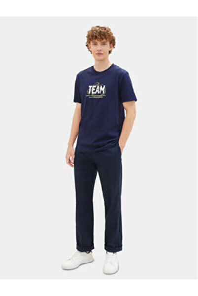 Tom Tailor Denim Ανδρικό T-Shirt 1040838 Μπλε Σκούρο Μπλε