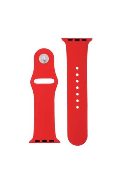 Bibilel Curea din silicon pentru Apple Watch, compatibilă cu 42/44 mm, roșu c...