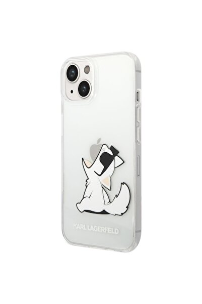 Karl Lagerfeld Carcasă Choupette Eat pentru Apple iPhone 14 Plus - Transparentă