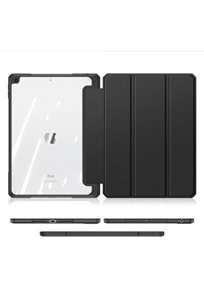 SOHO Tablet Cover Compatible with Apple iPad 2017/2018 9.7-inch, Black Transparent