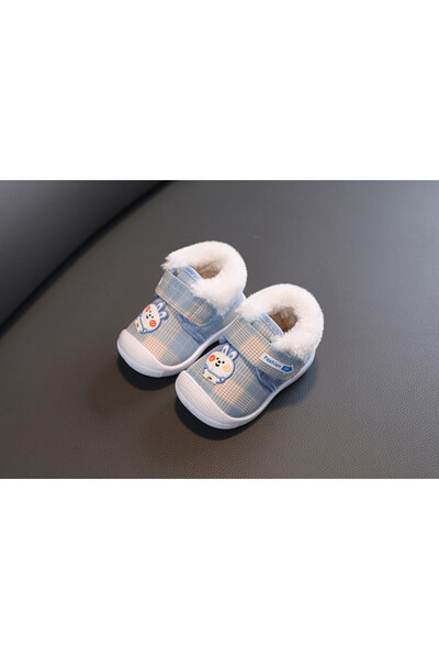 Superbaby Pantofi imblaniti bleu - Fashion bunny