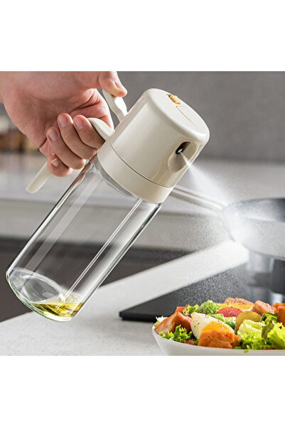 Flippy Flippy Oil Dispenser, Flow and Spray, Automatic Opening and Closing of the Reserve