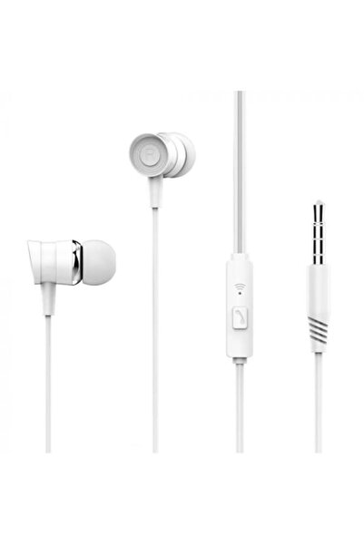 Bibilel In-Ear Headphones for Phone, Jack Connector 3.5 mm, 115 cm, White-Silver