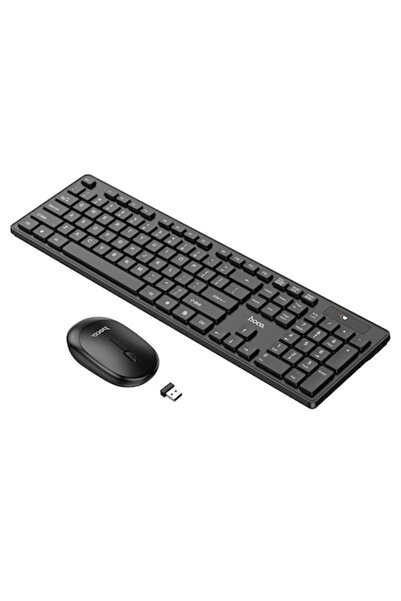 Hoco Kit Tastatura Mouse Wireless GM17, Negru