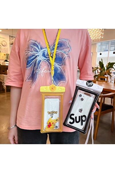 Mascot Waterproof Flippy Underwater Case, Snowproof, Universal, with Cord, for Phone or Documents, Yellow