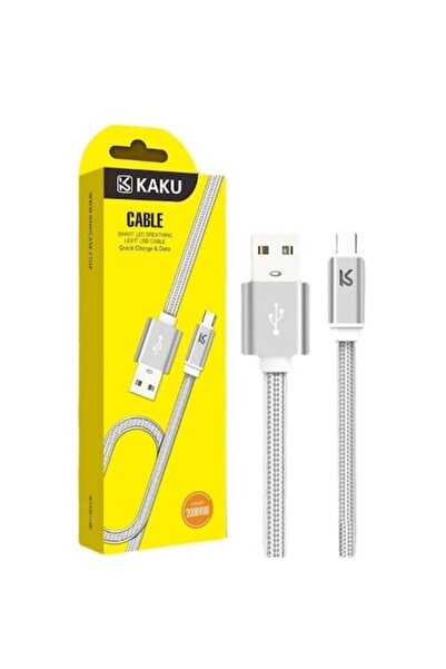 KAKUSİGA Data and Charging Cable, USB-C, USB, Fast Charging, 2 m, Grey