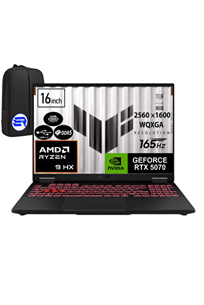 ASUS Tuf A16 FA608PP-QT031 RTX5070 Ryzen 9 8940HX 32GB 1TB SSD 16'' 165Hz Win...
