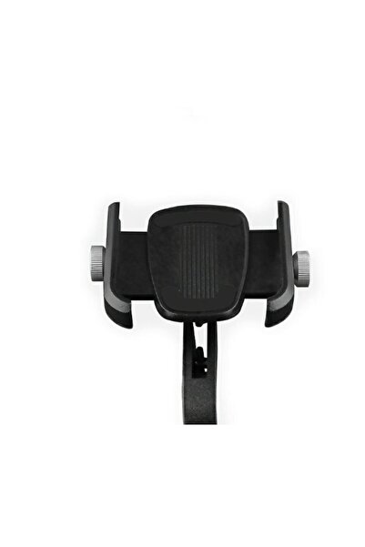 OEM Adjustable motorcycle handlebar mobile device holder, 360° rotation, black aluminum