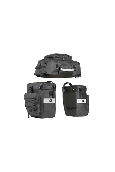 SOHO 3-in-1 Multifunctional Waterproof Bicycle Bag, Rear Rack Mount, Black