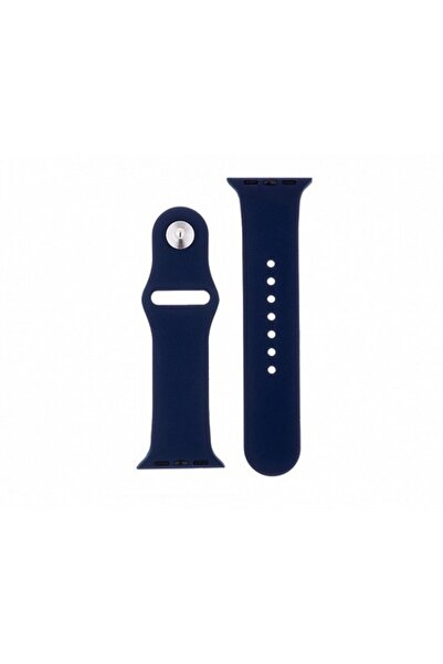 Bibilel Curea din silicon pentru Apple Watch, compatibilă cu 42/44 mm, albastru nautic