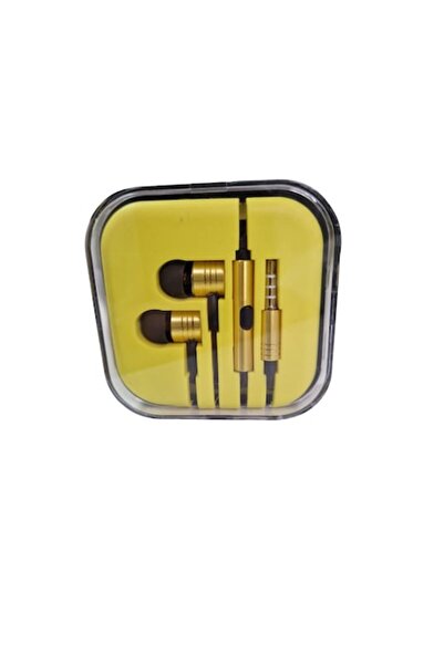 Bibilel Casti in ear din metal, cu microfon, Conector Jack 3.5 mm, Dub Step Bass, Galben, SEP-BBL6877